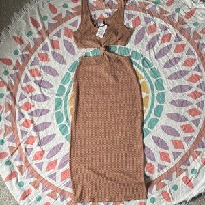 NWT Tan Midi Knit Dress